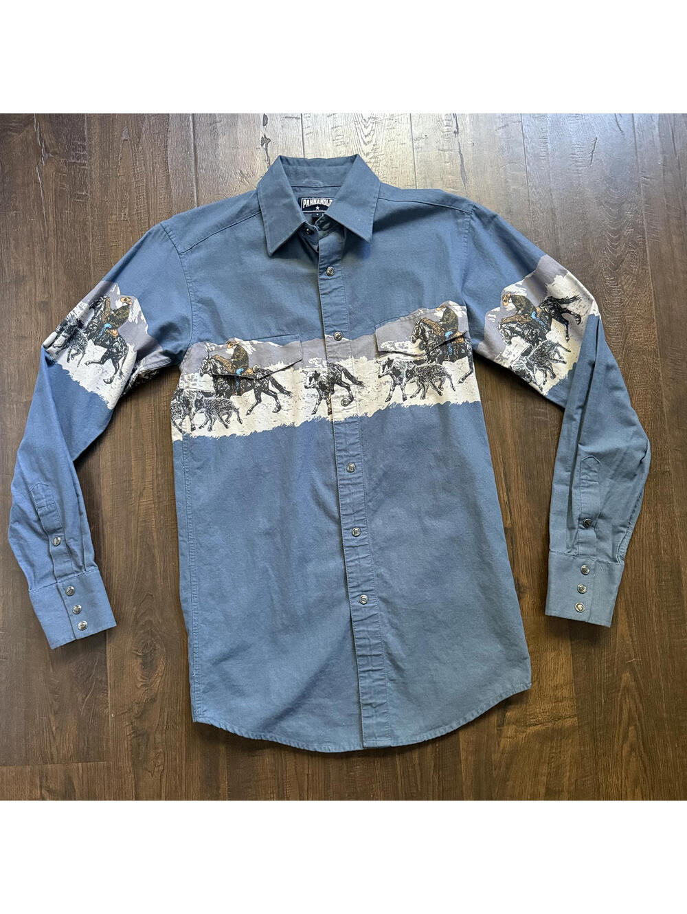 Vintage Panhandle Slim Pearlsnap Shirt Western Rodeo Cowboy Equestrian Cattle S